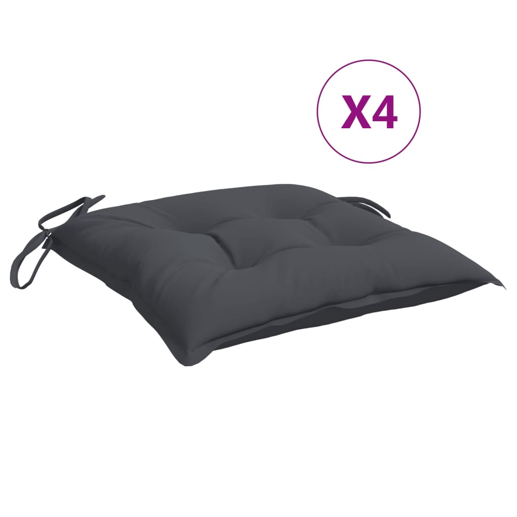 Jastuci za stolice 4 kom antracit 40x40x7 cm od tkanine Oxford