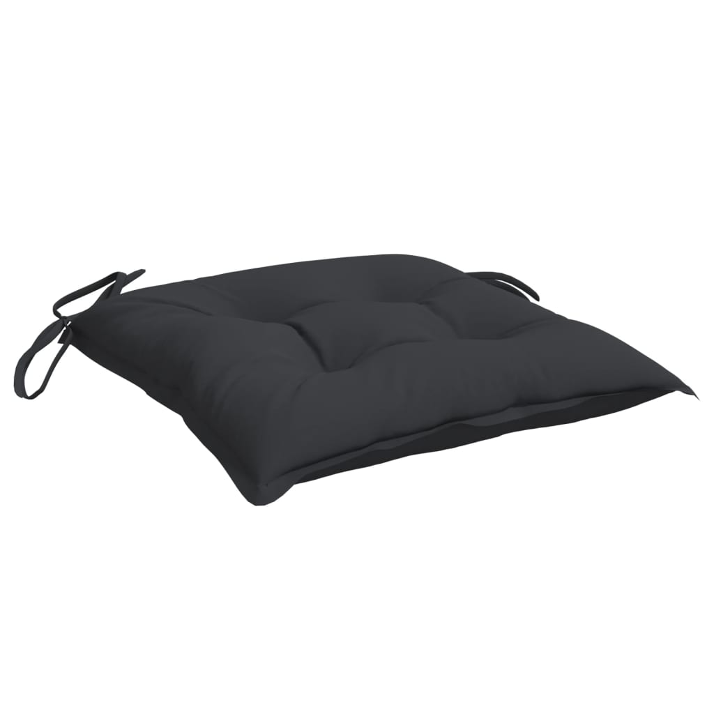 Jastuci za stolice 6 kom crni 40 x 40 x 7 cm od tkanine Oxford