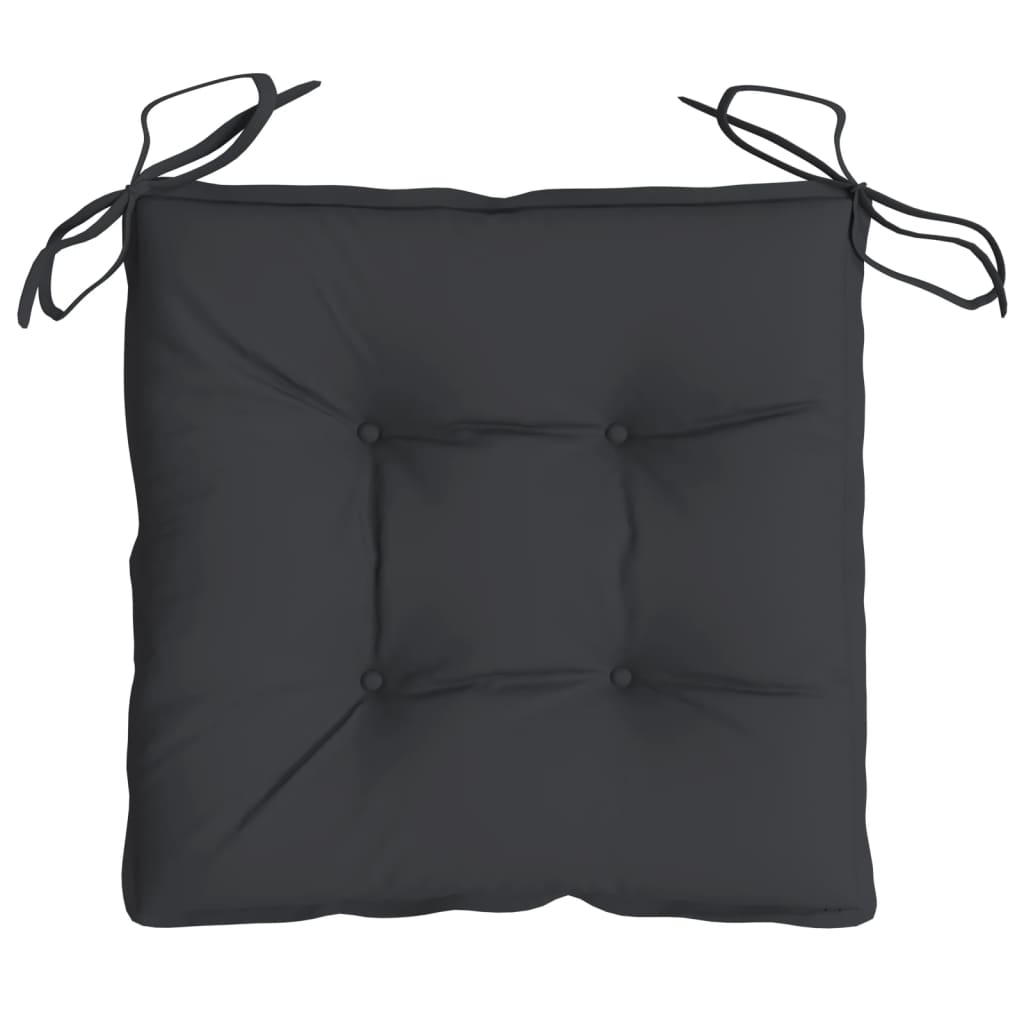 Jastuci za stolice 6 kom crni 40 x 40 x 7 cm od tkanine Oxford