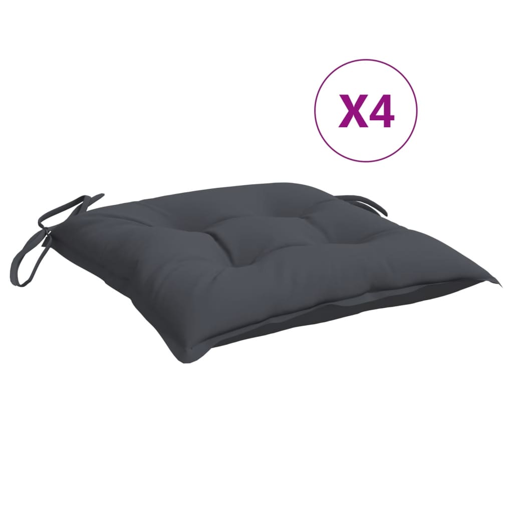 Jastuci za stolice 4 kom antracit 50x50x7 cm od tkanine Oxford