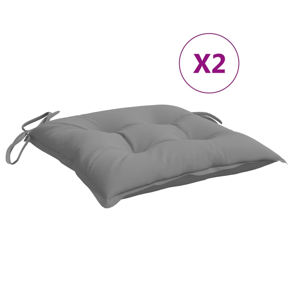 Jastuci za stolice 2 kom sivi 50 x 50 x 7 cm od tkanine Oxford