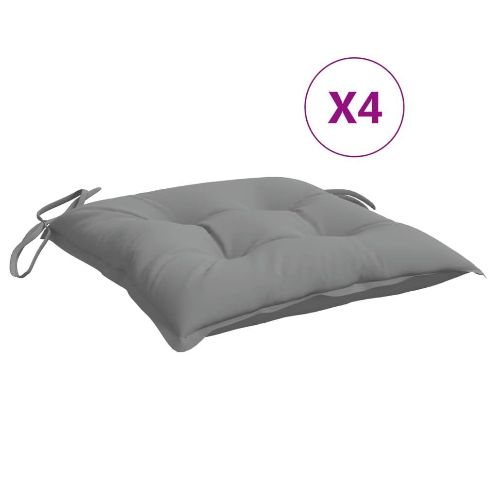 Jastuci za stolice 4 kom sivi 50 x 50 x 7 cm od tkanine Oxford