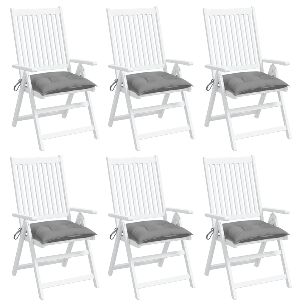 Jastuci za stolice 6 kom sivi 50 x 50 x 7 cm od tkanine Oxford