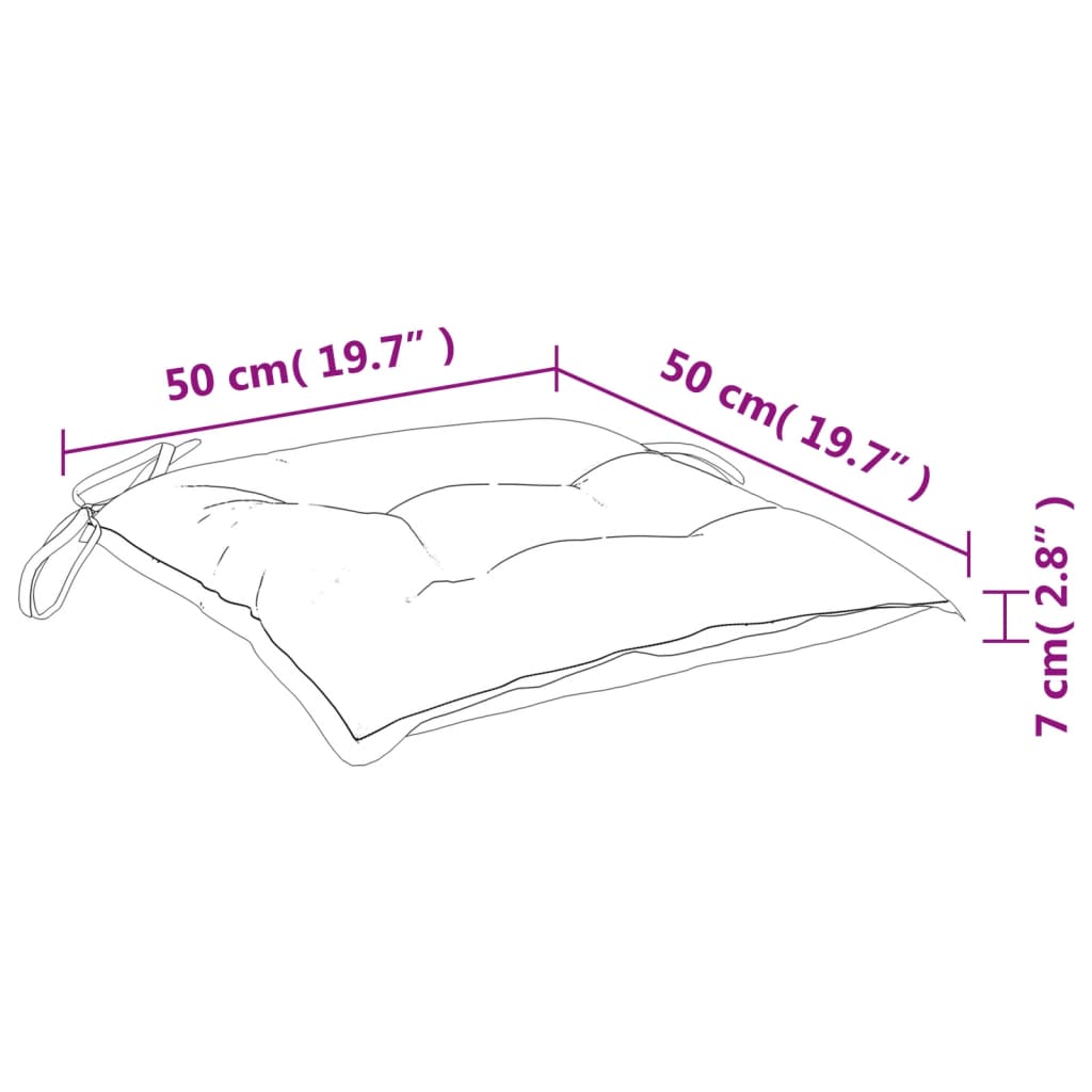 Jastuci za palete 4 kom bež 50 x 50 x 7 cm od tkanine Oxford