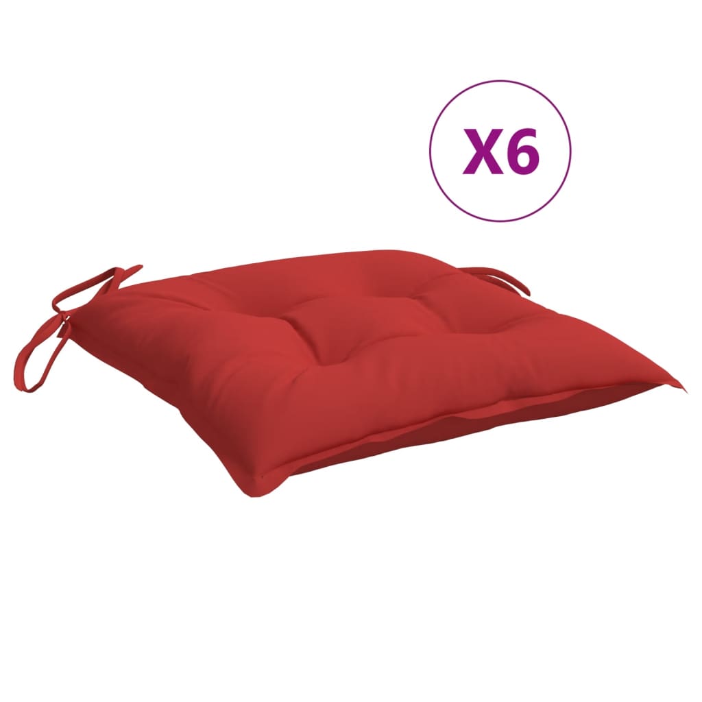 Jastuci za palete 6 kom crveni 50 x 50 x 7 cm od tkanine Oxford