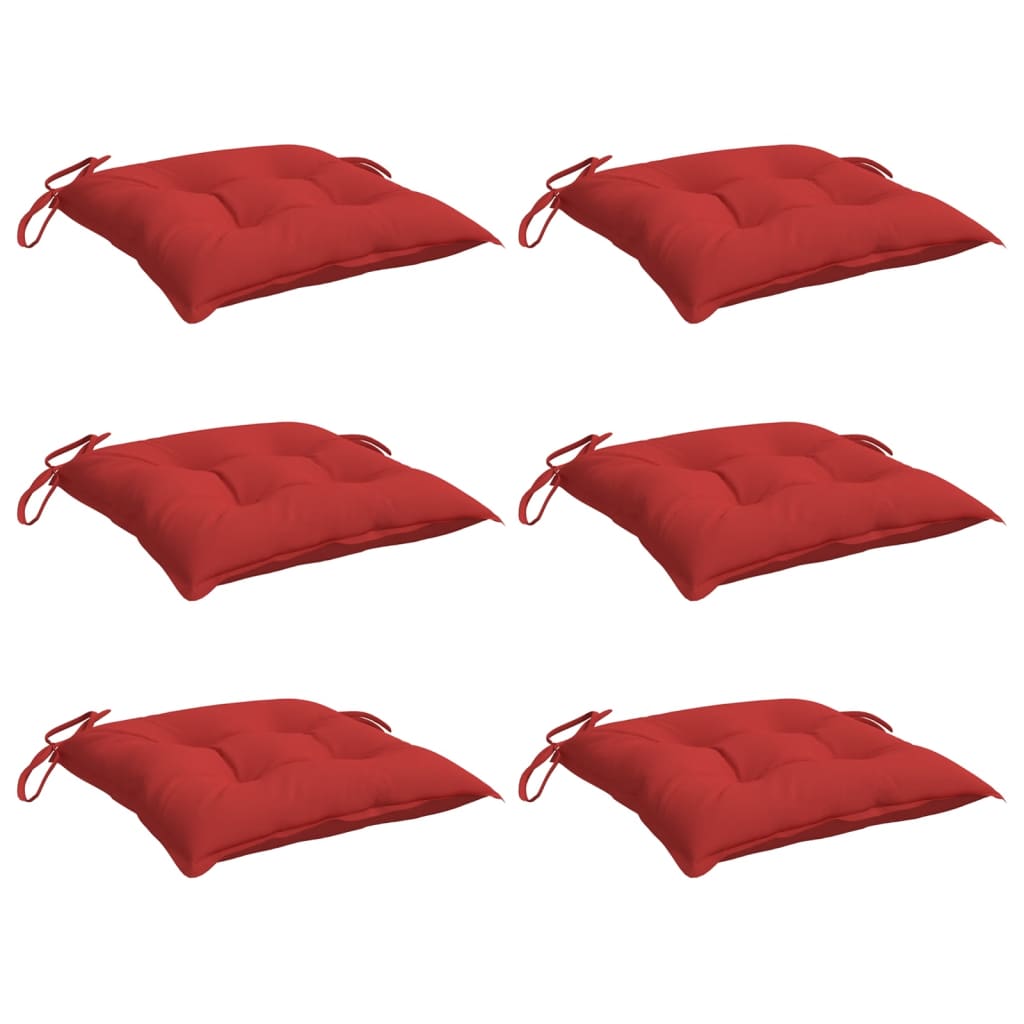 Jastuci za palete 6 kom crveni 50 x 50 x 7 cm od tkanine Oxford