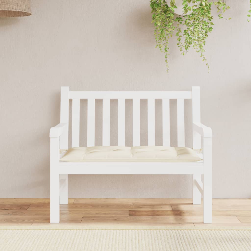 Jastuk za vrtnu klupu krem 100 x 50 x 7 cm od tkanine Oxford