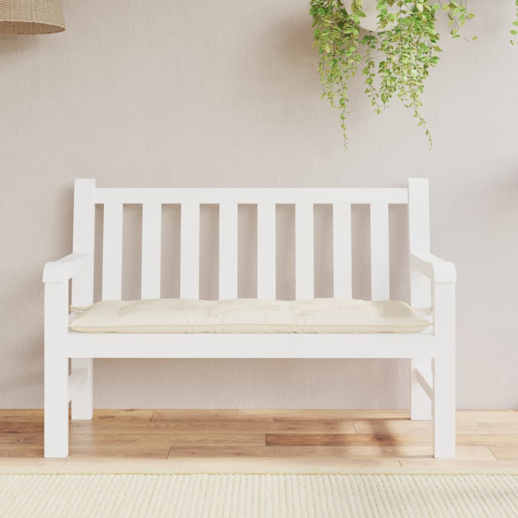 Jastuk za vrtnu klupu krem 120 x 50 x 7 cm od tkanine Oxford