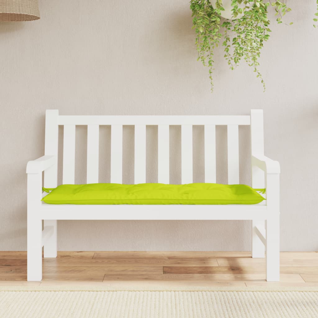 Jastuk za vrtnu klupu jarkozeleni 120x50x7 cm od tkanine Oxford