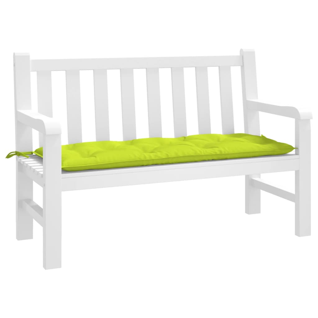 Jastuk za vrtnu klupu jarkozeleni 120x50x7 cm od tkanine Oxford