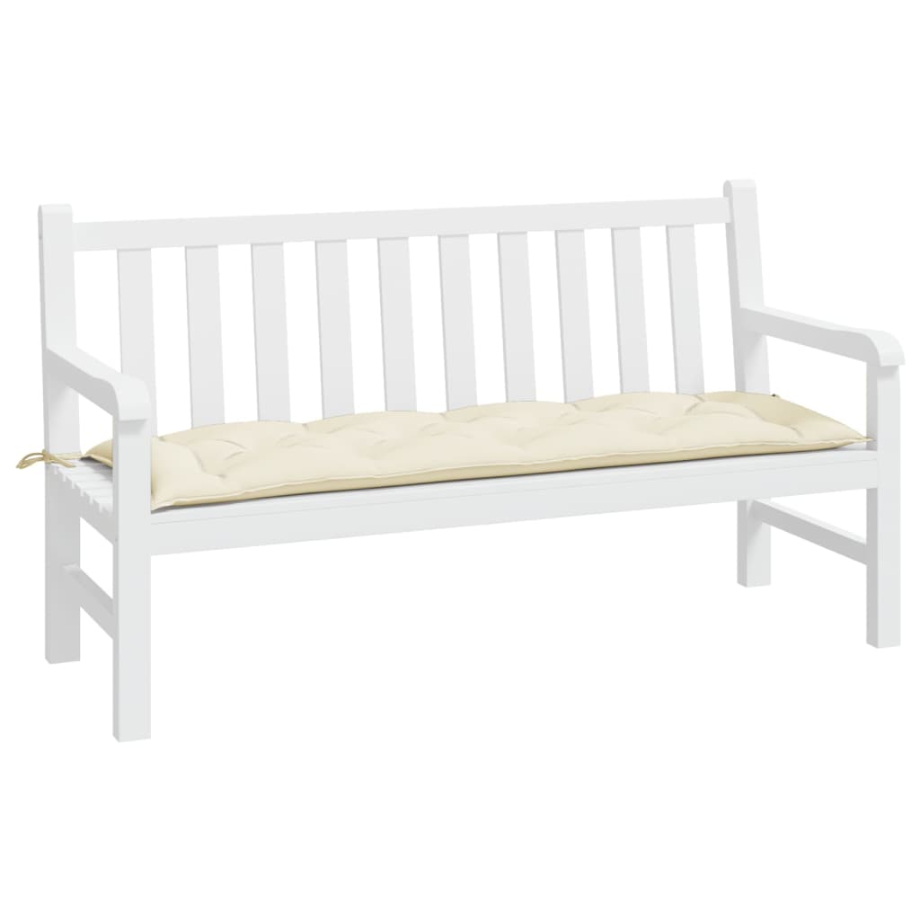 Jastuk za vrtnu klupu krem 150 x 50 x 7 cm od tkanine Oxford