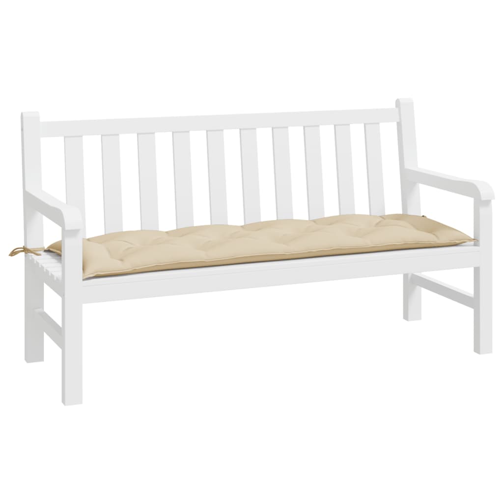 Jastuk za vrtnu klupu bež 150 x 50 x 7 cm od tkanine Oxford