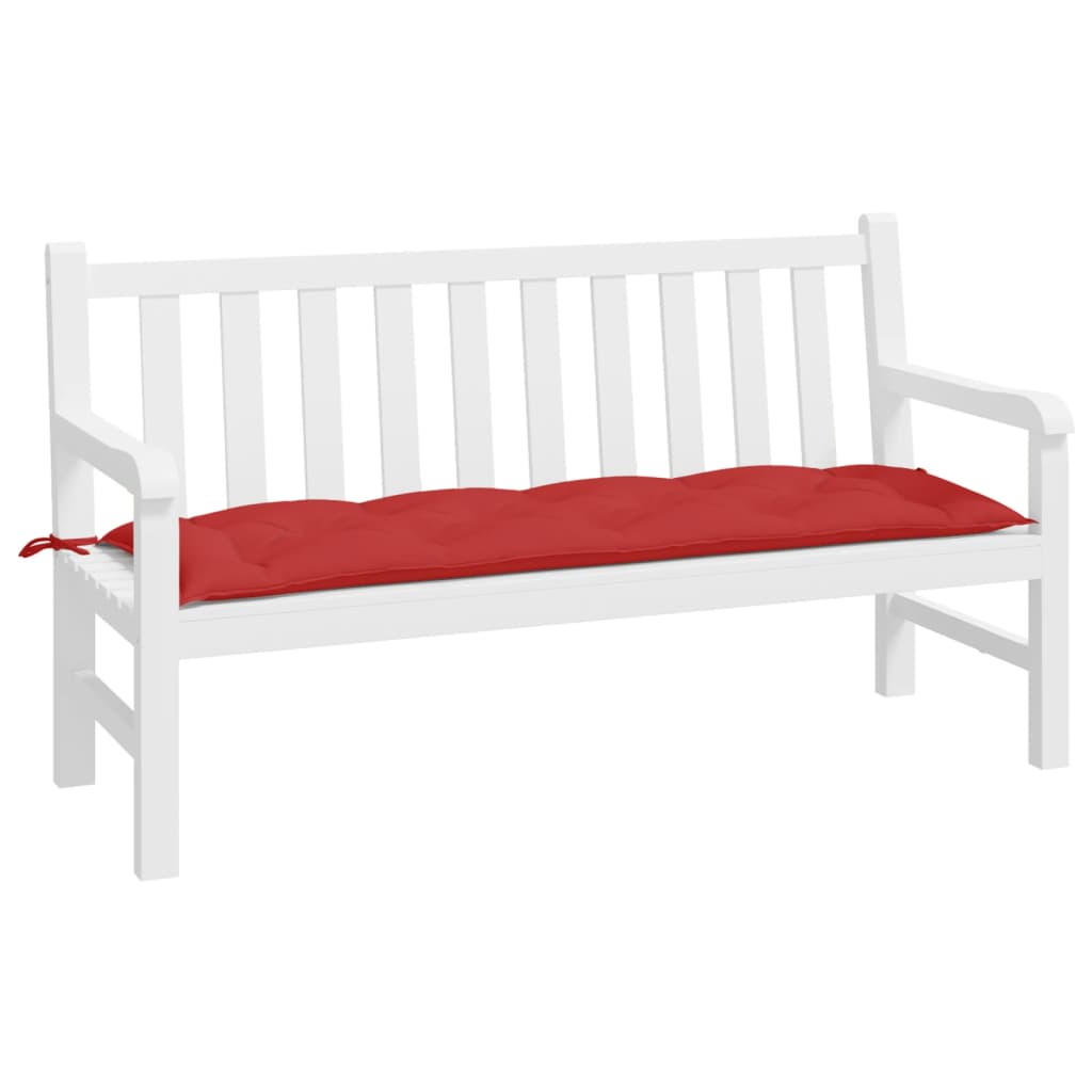 Jastuk za vrtnu klupu crveni 150 x 50 x 7 cm od tkanine Oxford