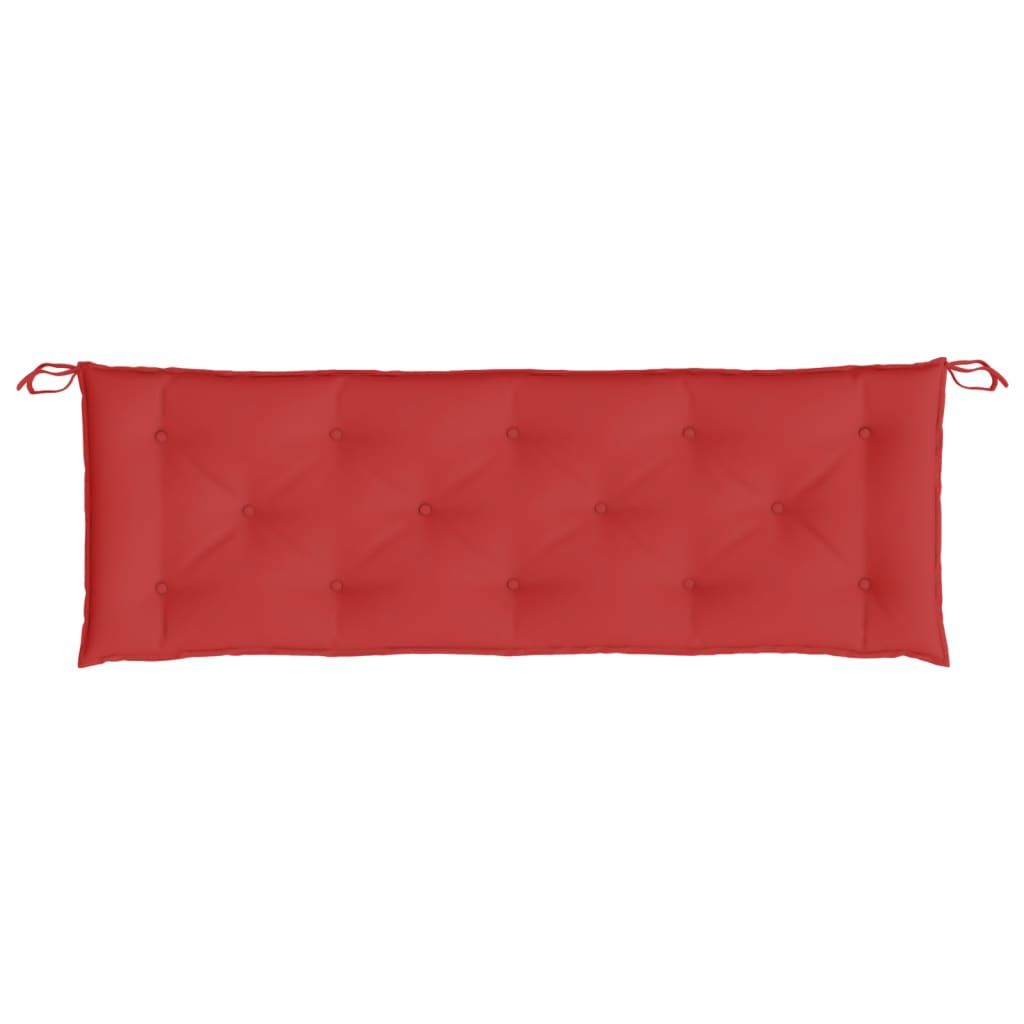 Jastuk za vrtnu klupu crveni 150 x 50 x 7 cm od tkanine Oxford