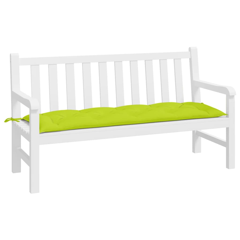 Jastuk za vrtnu klupu jarkozeleni 150x50x7 cm od tkanine Oxford