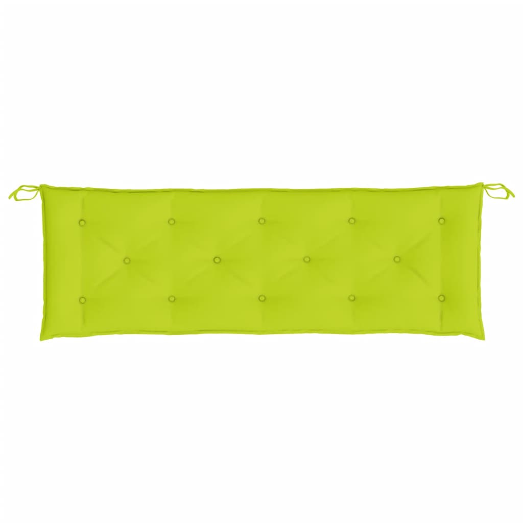 Jastuk za vrtnu klupu jarkozeleni 150x50x7 cm od tkanine Oxford