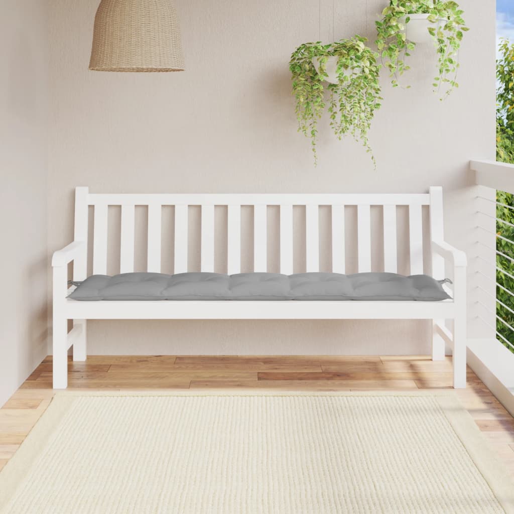 Jastuk za vrtnu klupu sivi 180 x 50 x 7 cm od tkanine Oxford