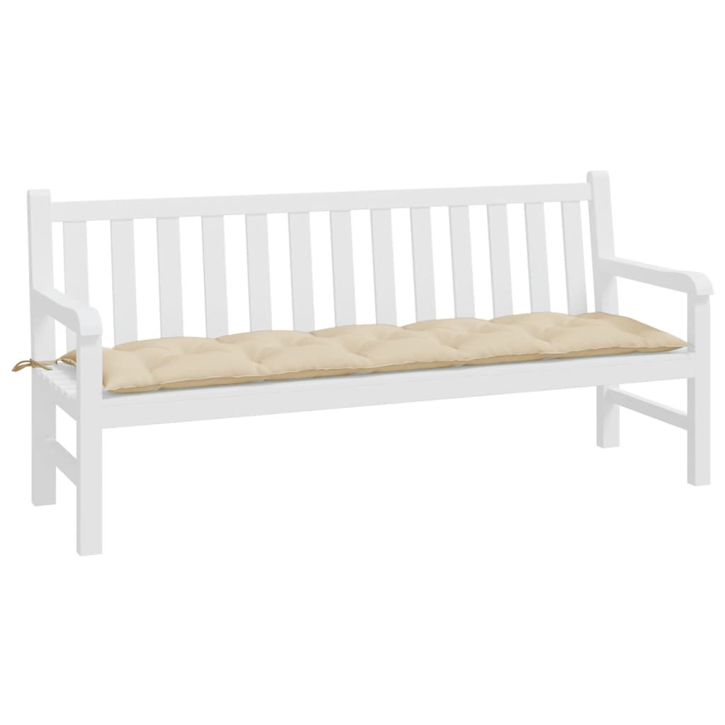 Jastuk za vrtnu klupu bež 180 x 50 x 7 cm od tkanine Oxford