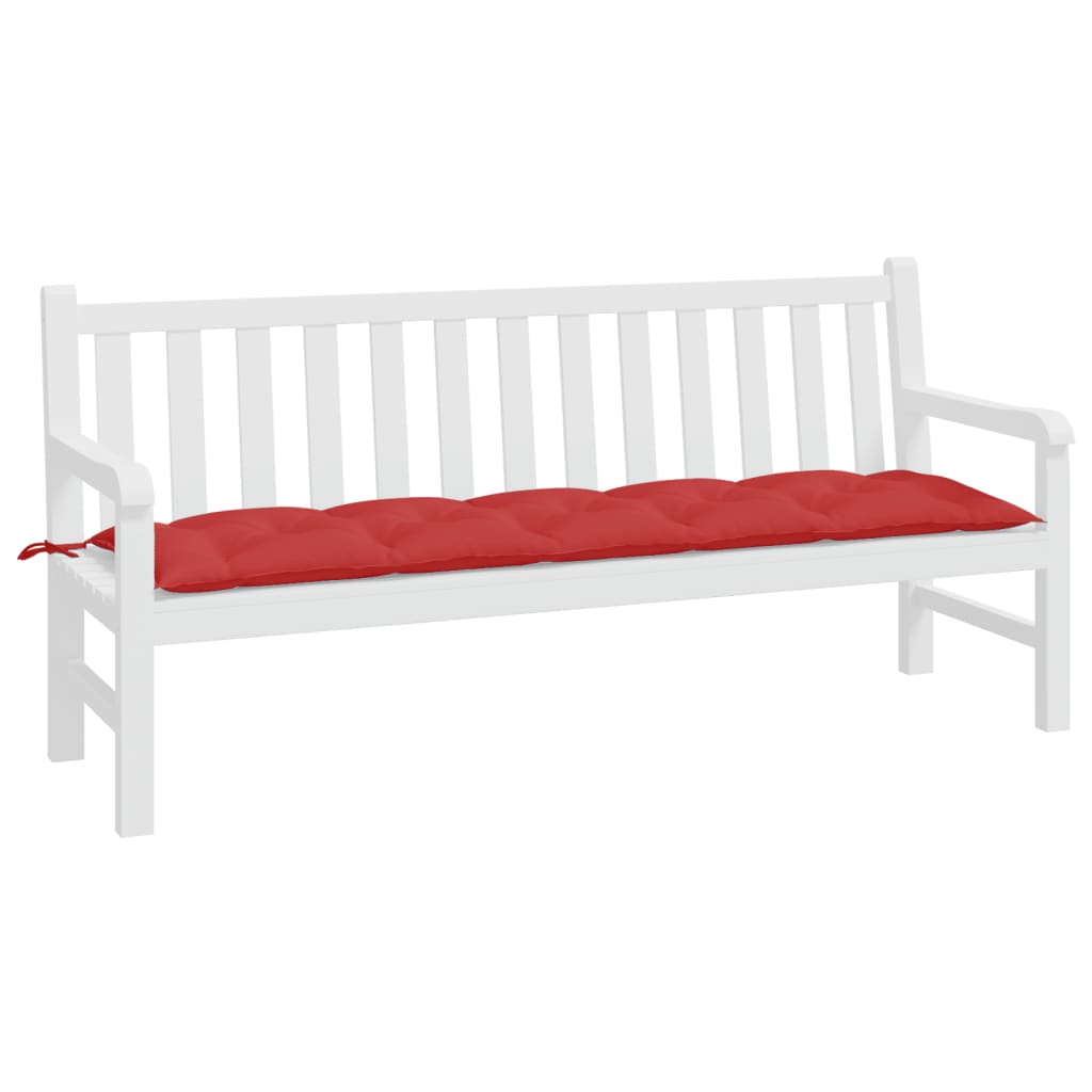 Jastuk za vrtnu klupu crveni 180 x 50 x 7 cm od tkanine Oxford