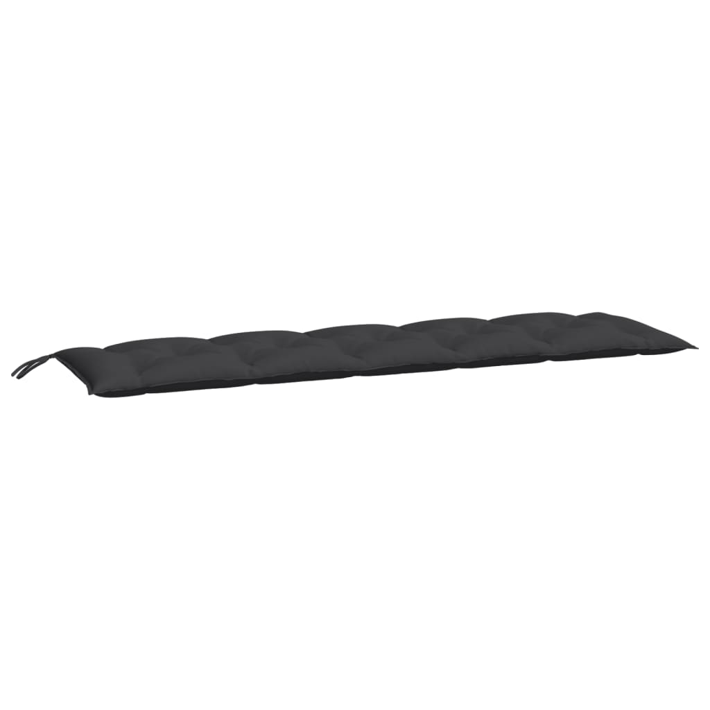 Jastuk za vrtnu klupu crni 180 x 50 x 7 cm od tkanine Oxford