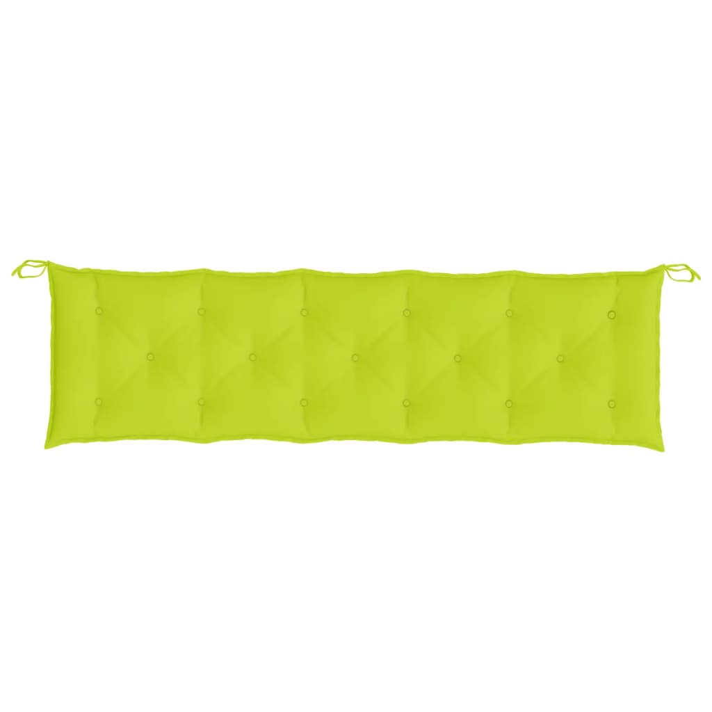 Jastuk za vrtnu klupu jarkozeleni 180x50x7 cm od tkanine Oxford