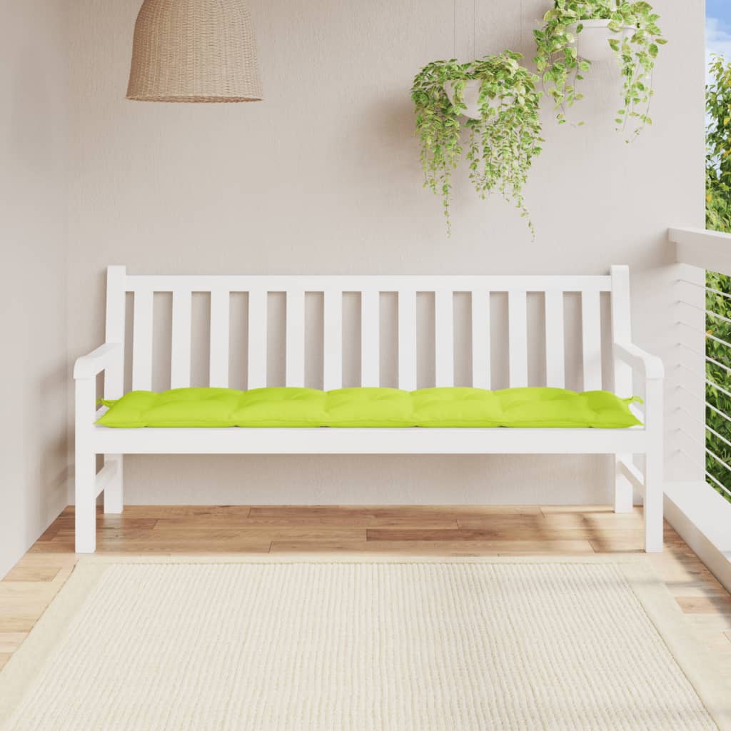 Jastuk za vrtnu klupu jarkozeleni 180x50x7 cm od tkanine Oxford