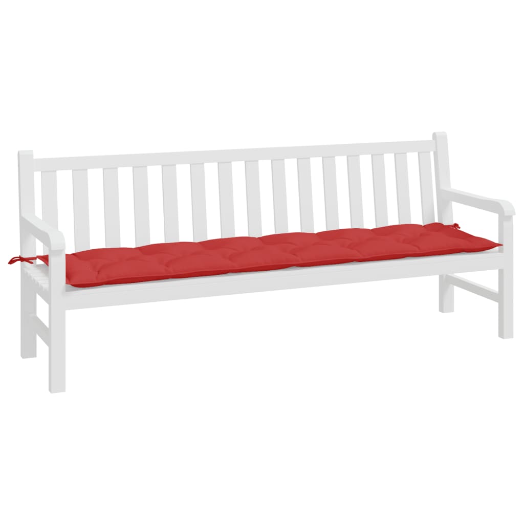 Jastuk za vrtnu klupu crveni 200 x 50 x 7 cm od tkanine Oxford