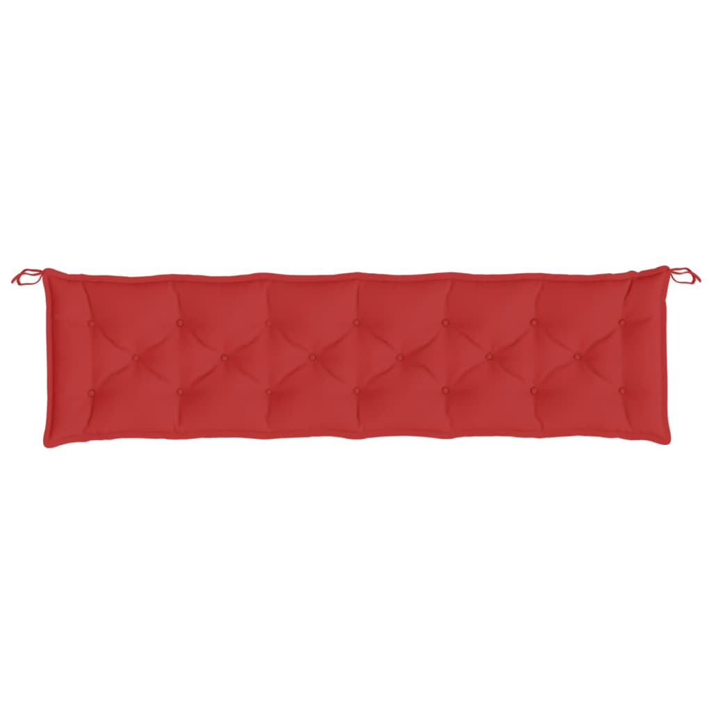 Jastuk za vrtnu klupu crveni 200 x 50 x 7 cm od tkanine Oxford