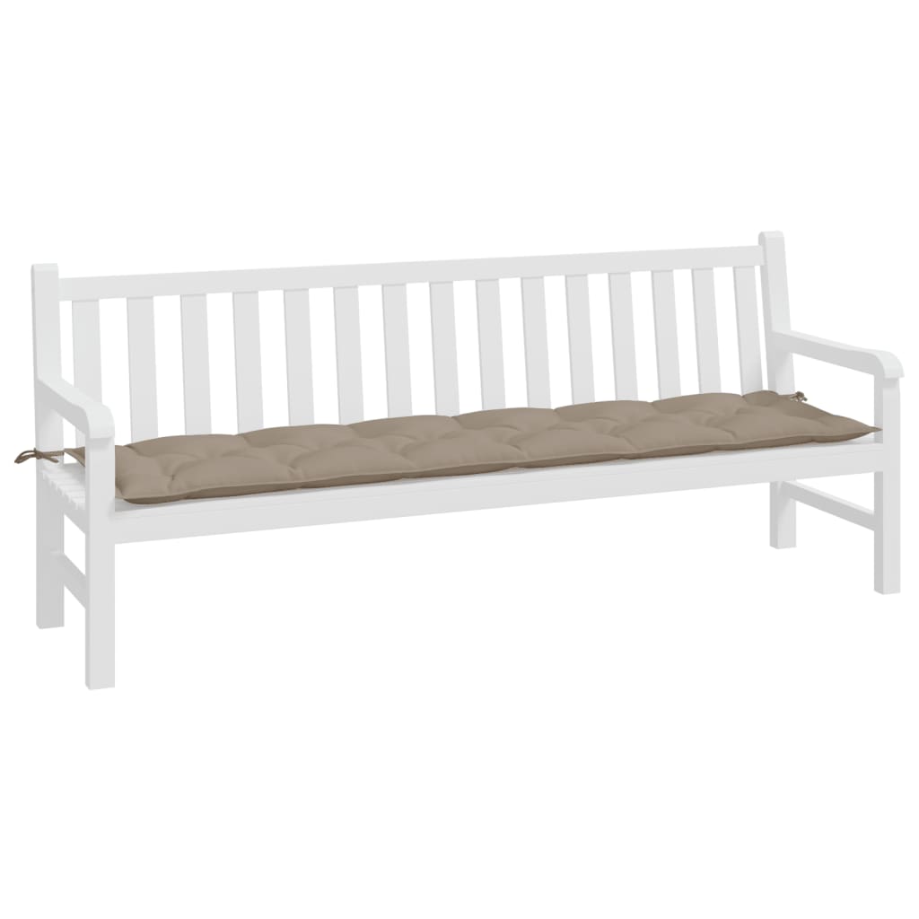 Jastuk za vrtnu klupu smeđesivi 200 x 50 x 7 cm tkanina Oxford