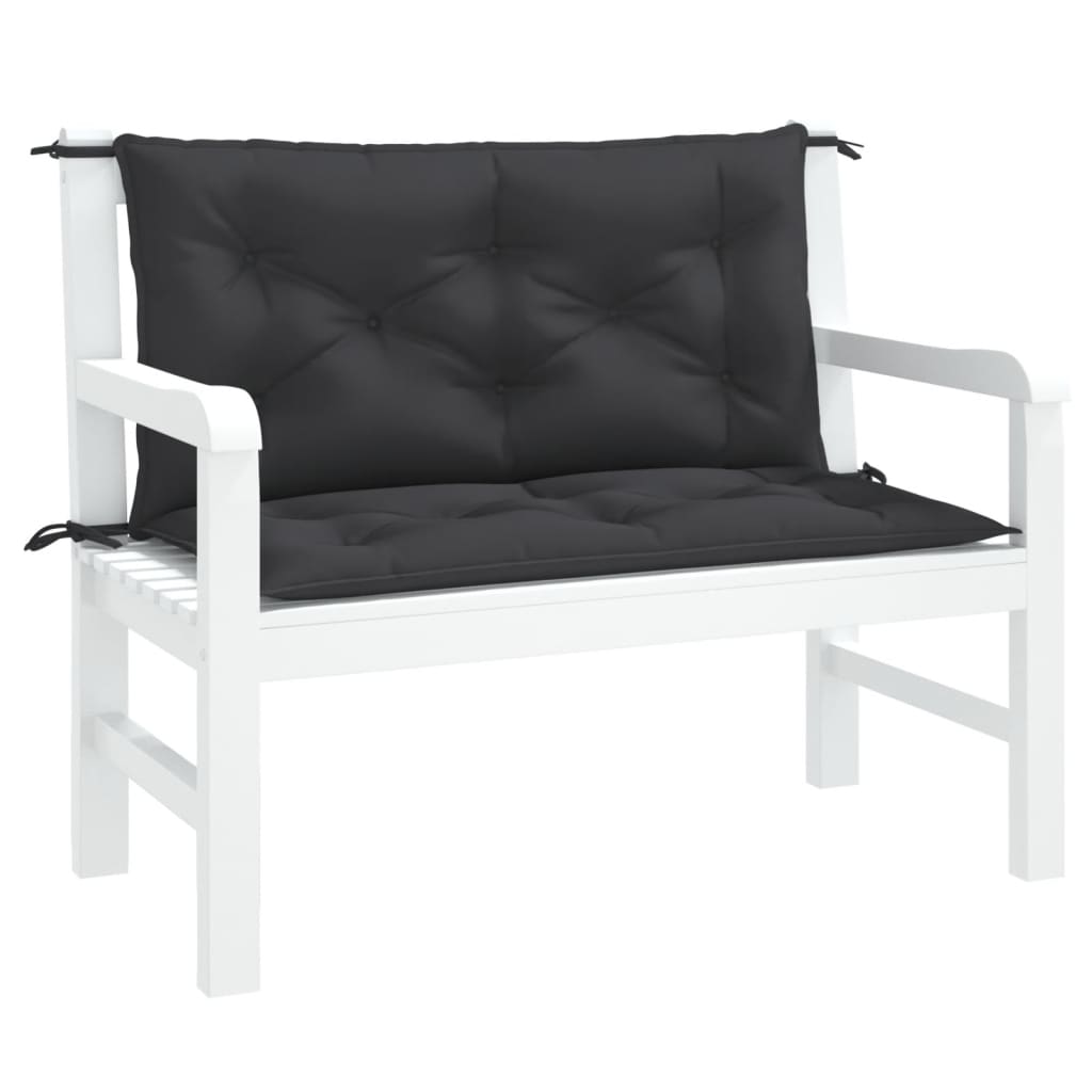 Jastuci za vrtnu klupu 2 kom crno 100x50x7 cm tkanine Oxford