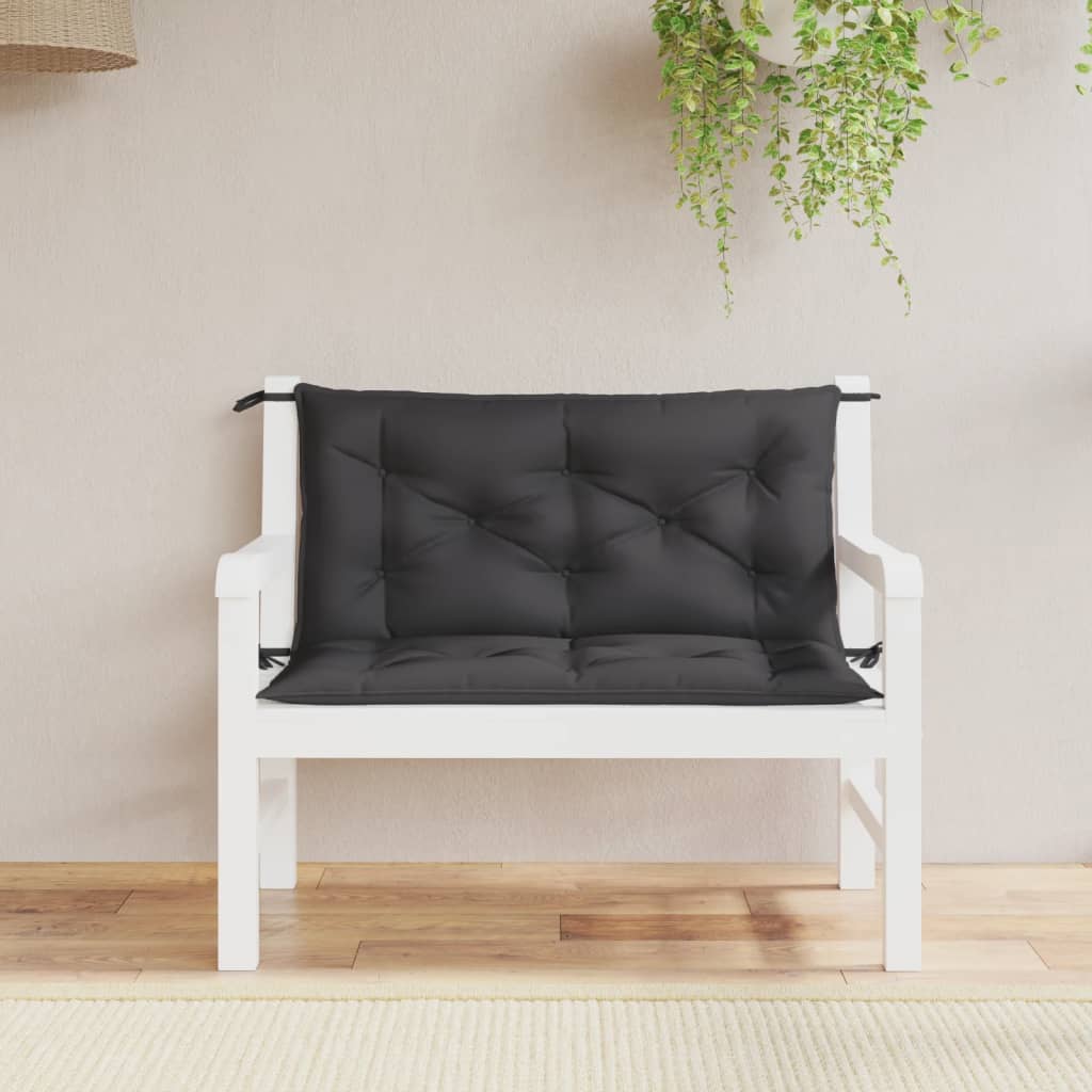 Jastuci za vrtnu klupu 2 kom crno 100x50x7 cm tkanine Oxford