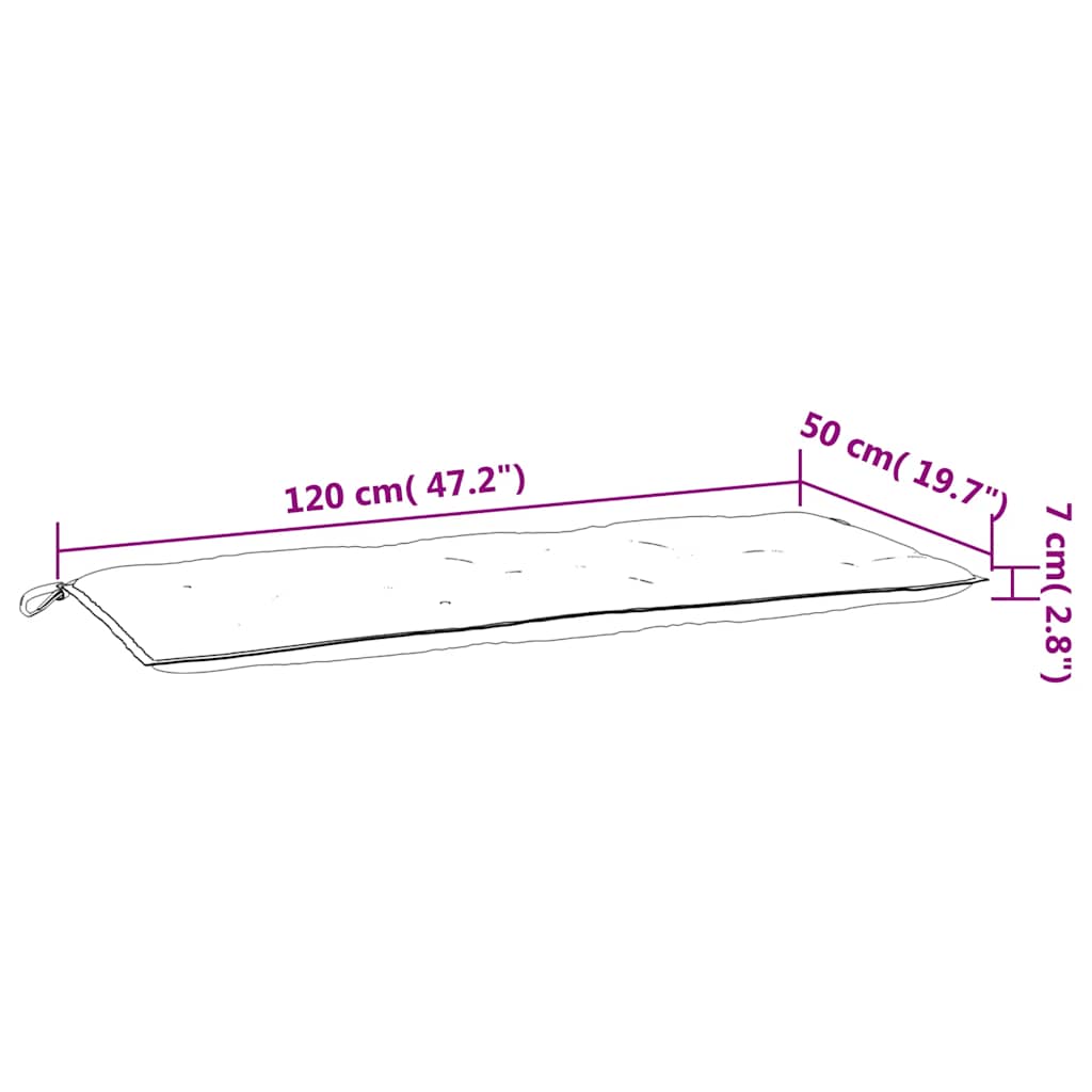Jastuci za vrtnu klupu 2 kom tirkizni 120x50x7 cm od tkanine