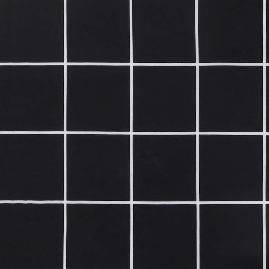 Jastuci za vrtnu klupu crni karirani 2 kom 150x50x7 cm tkanina