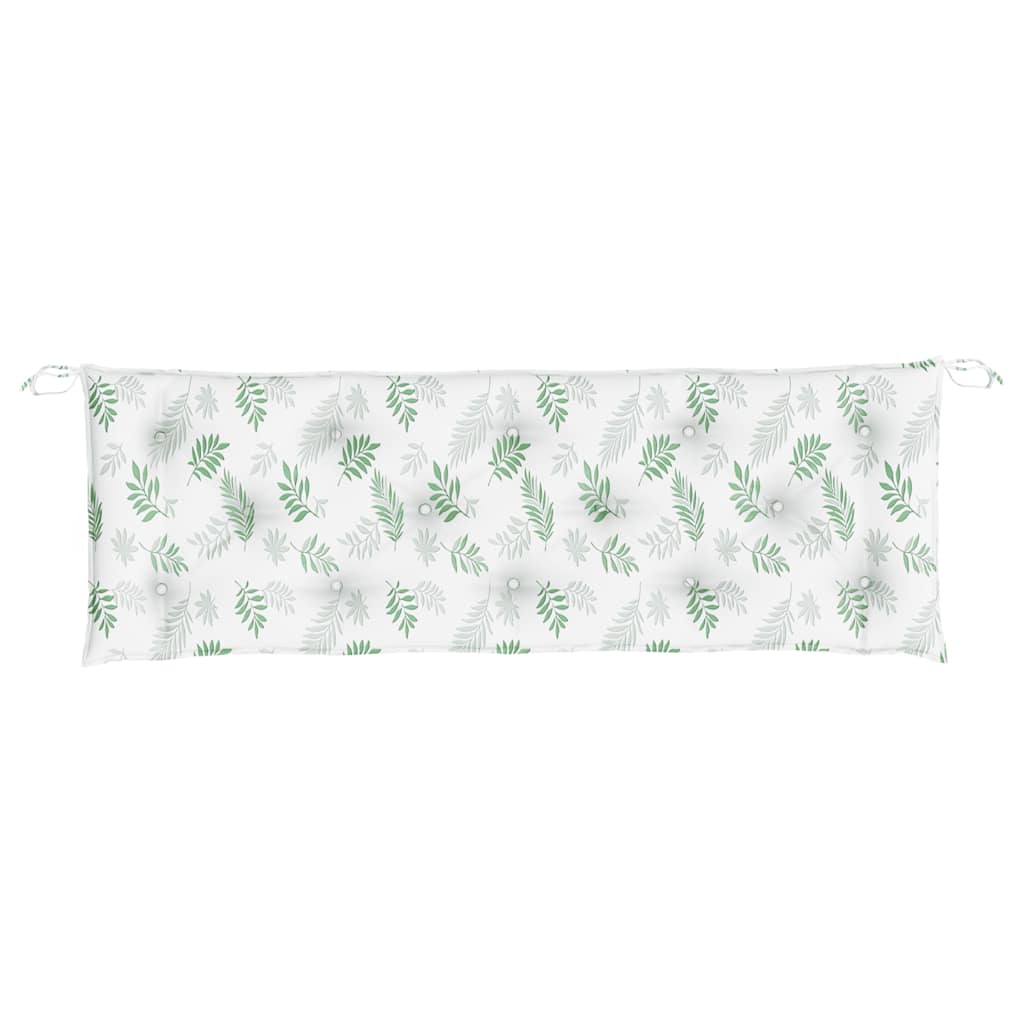 Jastuci za vrtnu klupu 2 kom s uzorkom lišća 150x50x7cm tkanina