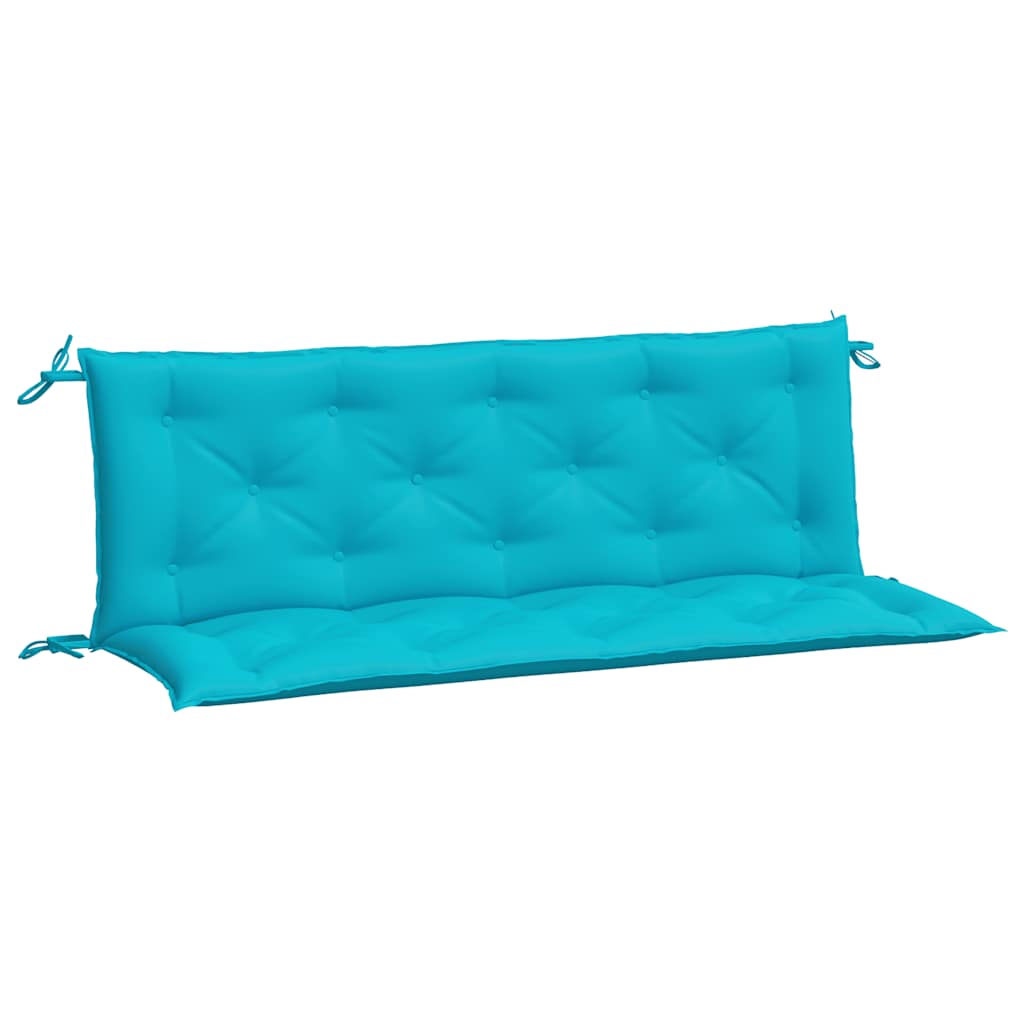 Jastuci za vrtnu klupu 2 kom tirkizni 150x50x7 cm od tkanine