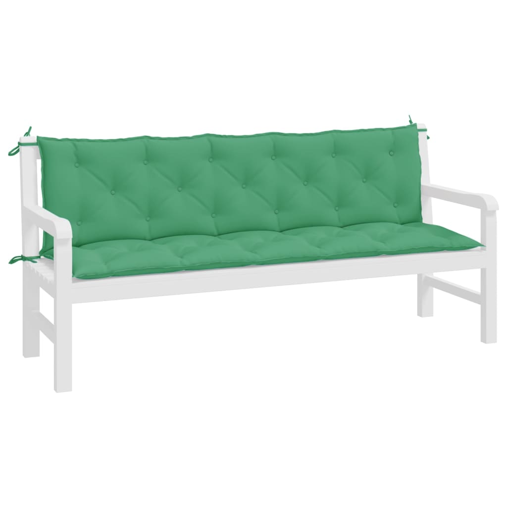 Jastuci za vrtnu klupu 2 kom zelena 180x50x7cm tkanine Oxford