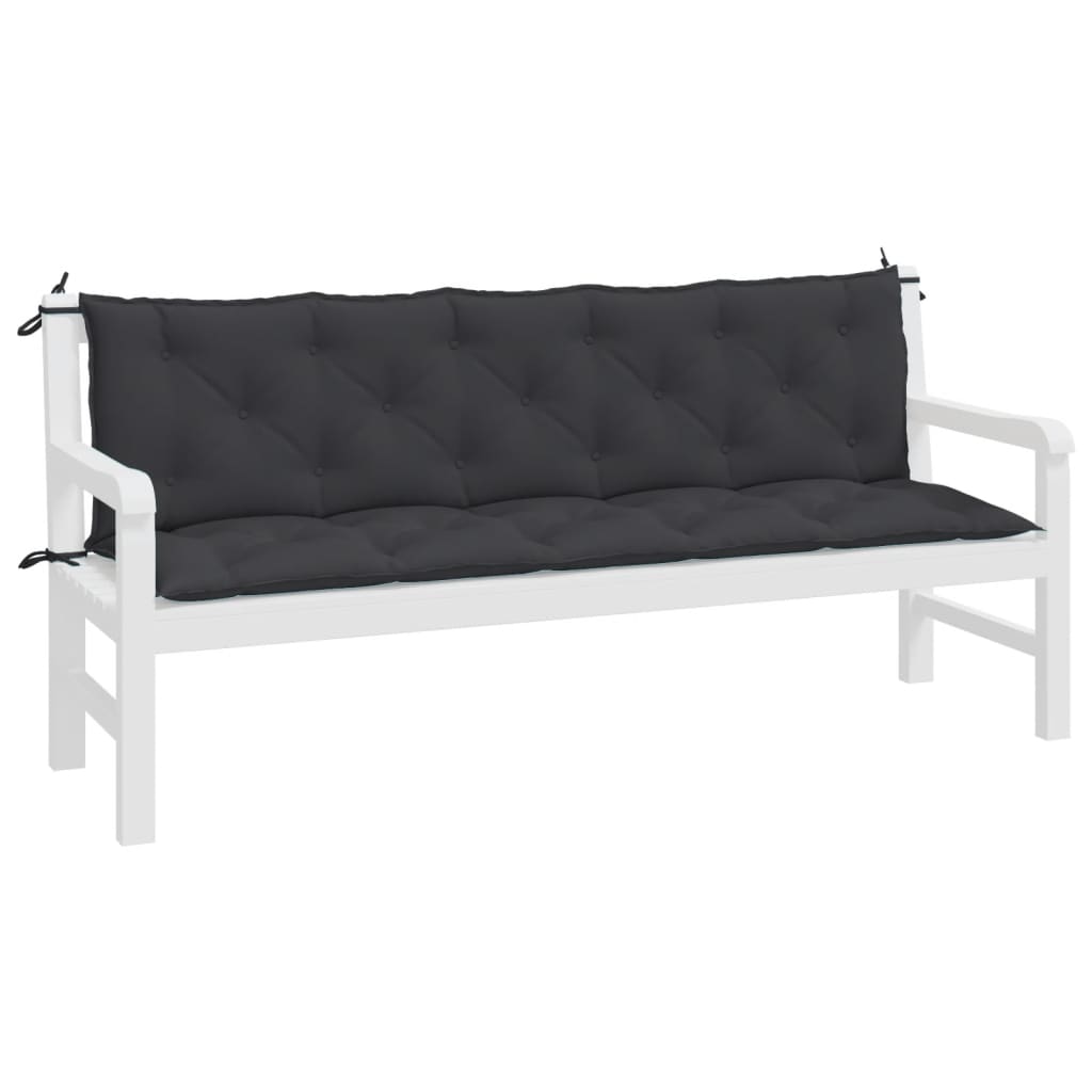 Jastuci za vrtnu klupu 2 kom crno 180x50x7 cm tkanine Oxford