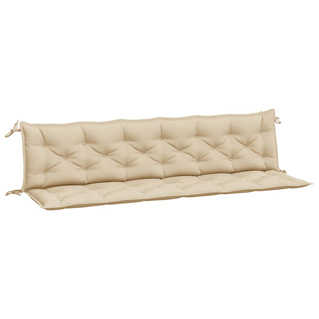 Jastuci za vrtnu klupu 2 kom bež 200x50x7cm tkanine Oxford