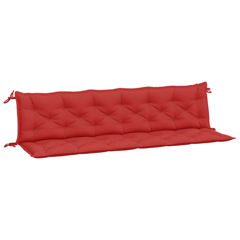 Jastuci za vrtnu klupu 2 kom crvena 200x50x7cm tkanine Oxford