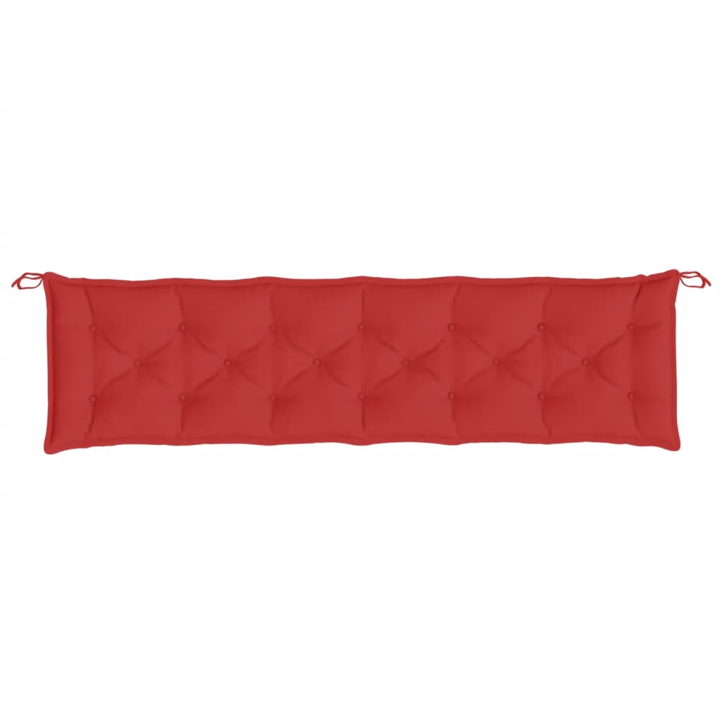 Jastuci za vrtnu klupu 2 kom crvena 200x50x7cm tkanine Oxford