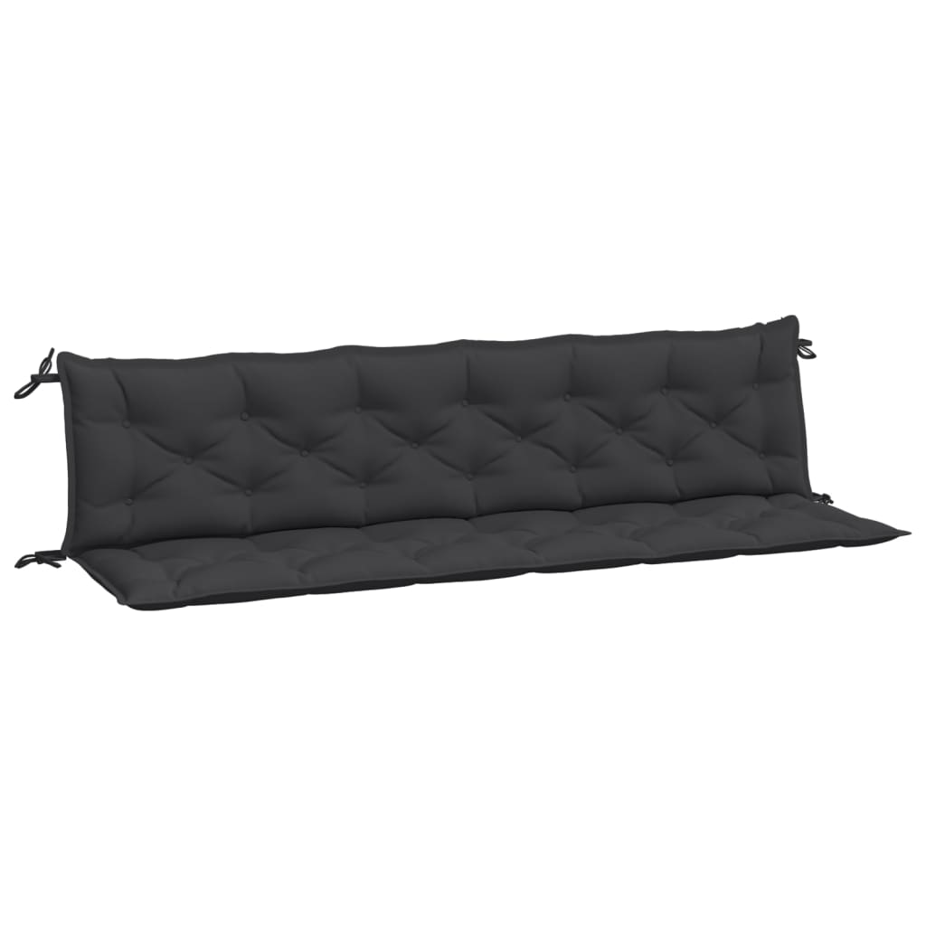 Jastuci za vrtnu klupu 2 kom crno 200x50x7 cm tkanine Oxford
