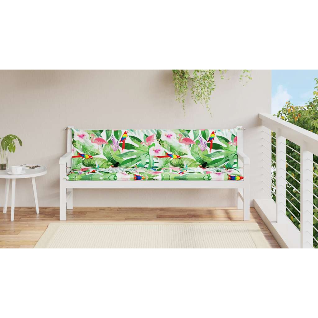 Jastuci za vrtnu klupu 2 kom višebojni 200x50x7 cm od tkanine
