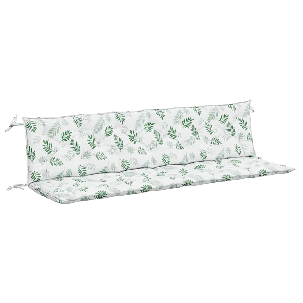 Jastuci za vrtnu klupu 2 kom s uzorkom lišća 200x50x7cm tkanina