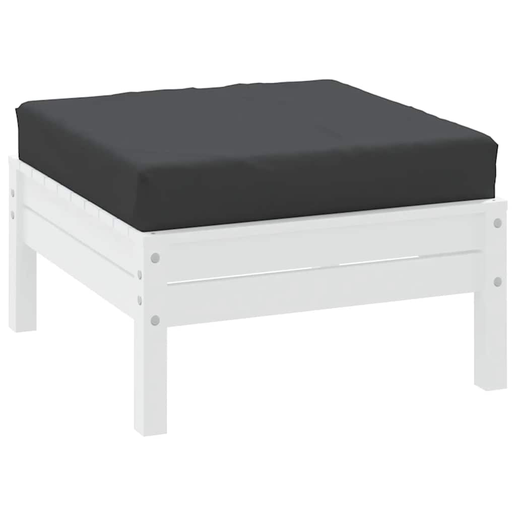 Paletni podni jastuk od tkanine 60 x 60 x 8 cm crni