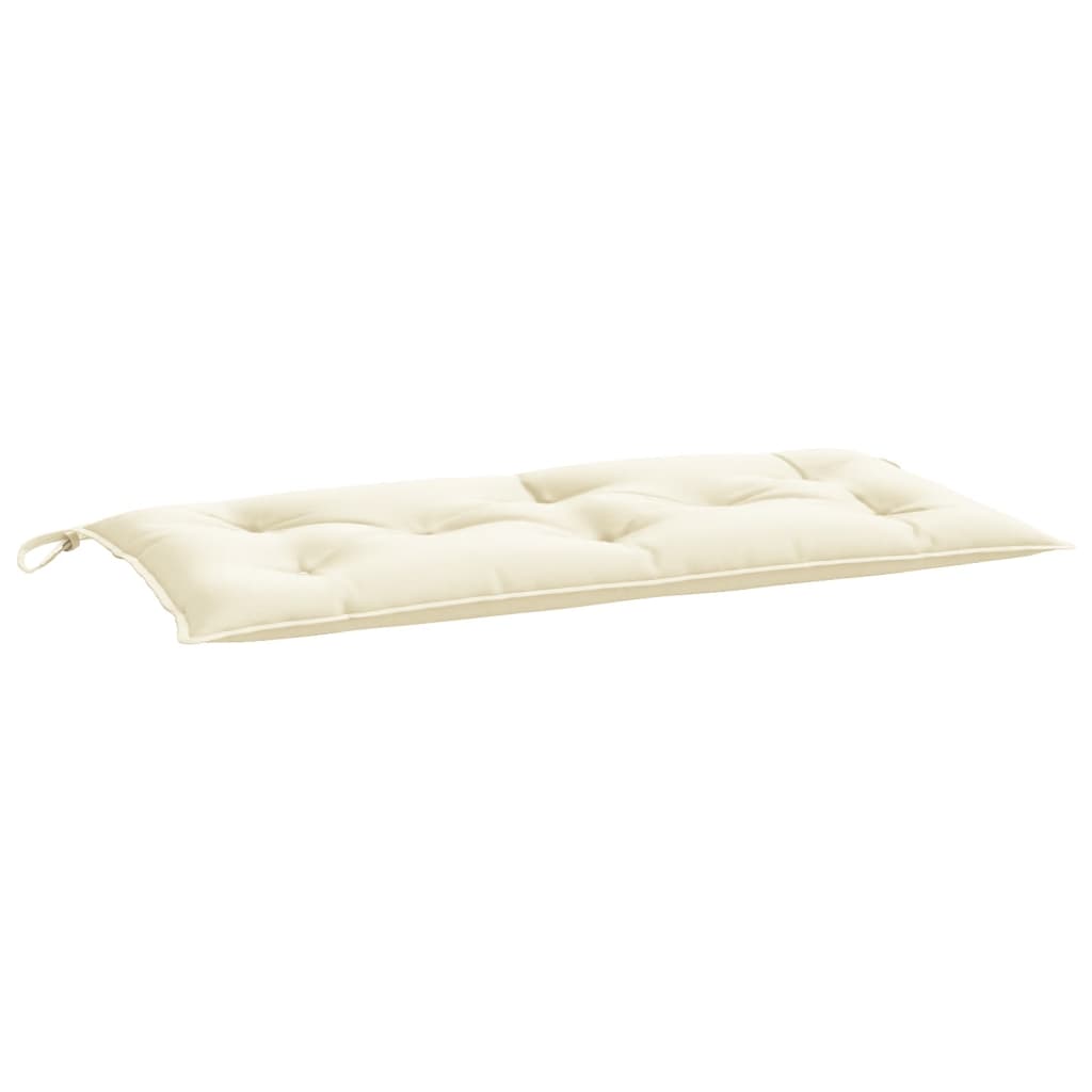 Jastuk za vrtnu klupu krem bijeli 110x50x7 cm od tkanine Oxford
