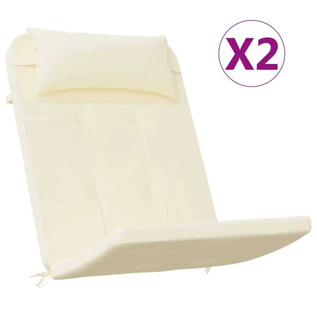 Jastuci za stolicu Adirondack 2 kom krem od tkanine Oxford