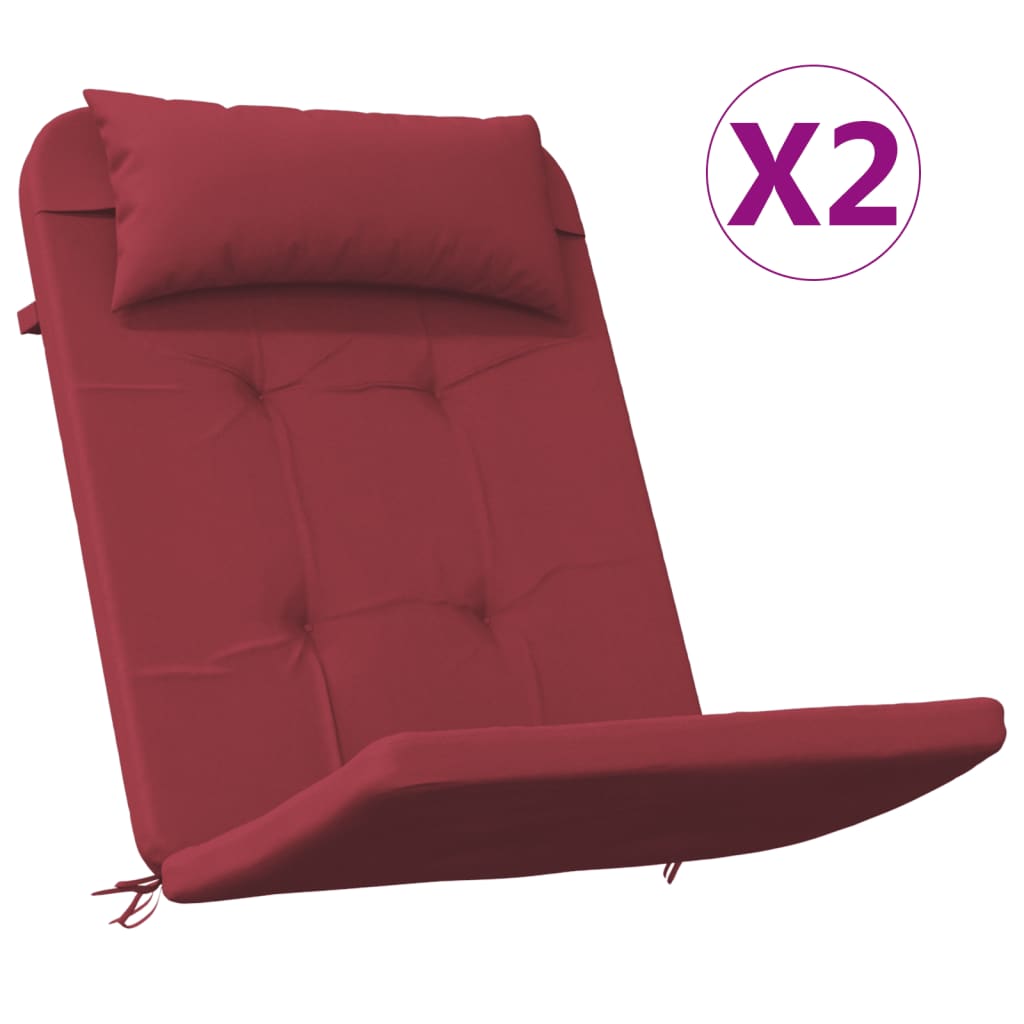 Jastuci za stolicu Adirondack 2 kom boja vina od tkanine Oxford