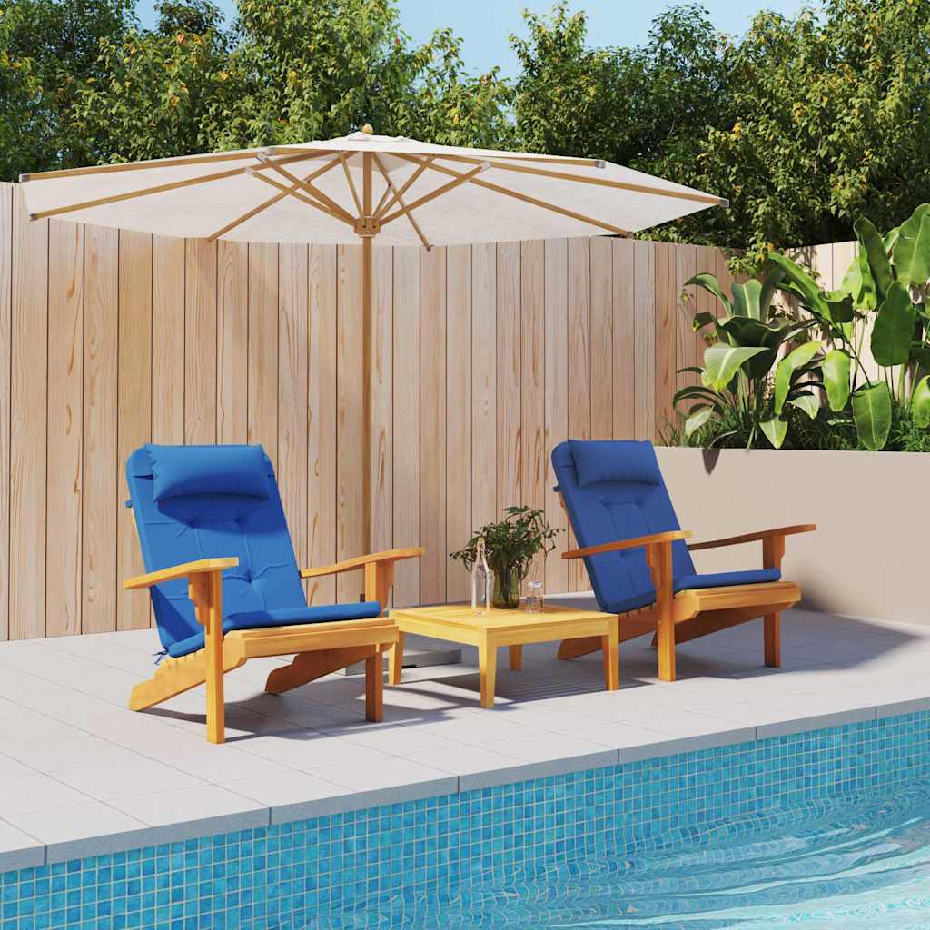 Jastučići za stolice Jednobojno 2 pcs Plava 58 x 77 x 4,5 cm