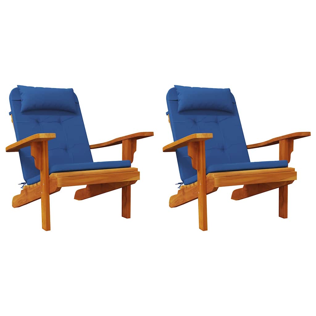 Jastučići za stolice Jednobojno 2 pcs Plava 58 x 77 x 4,5 cm