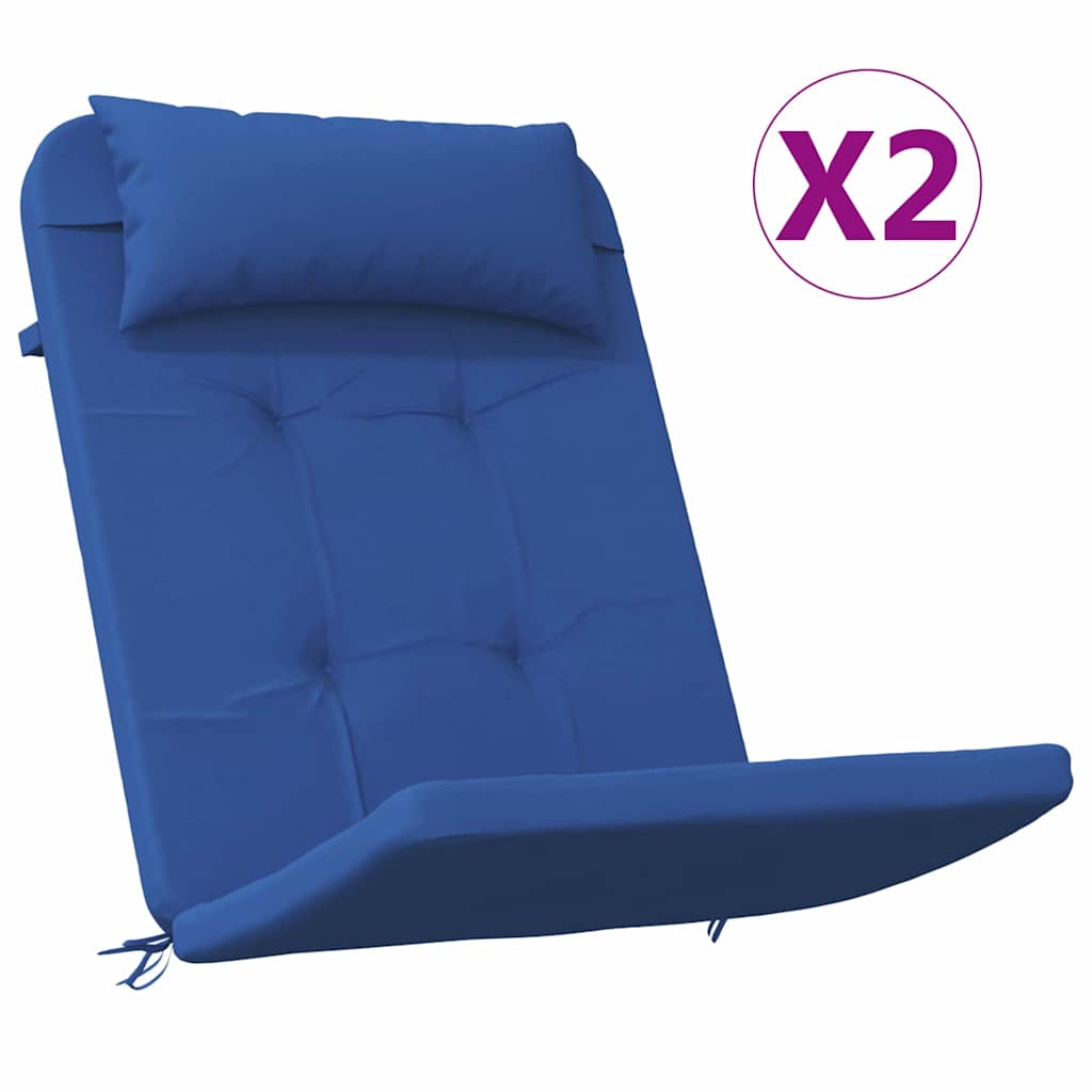 Jastučići za stolice Jednobojno 2 pcs Plava 58 x 77 x 4,5 cm